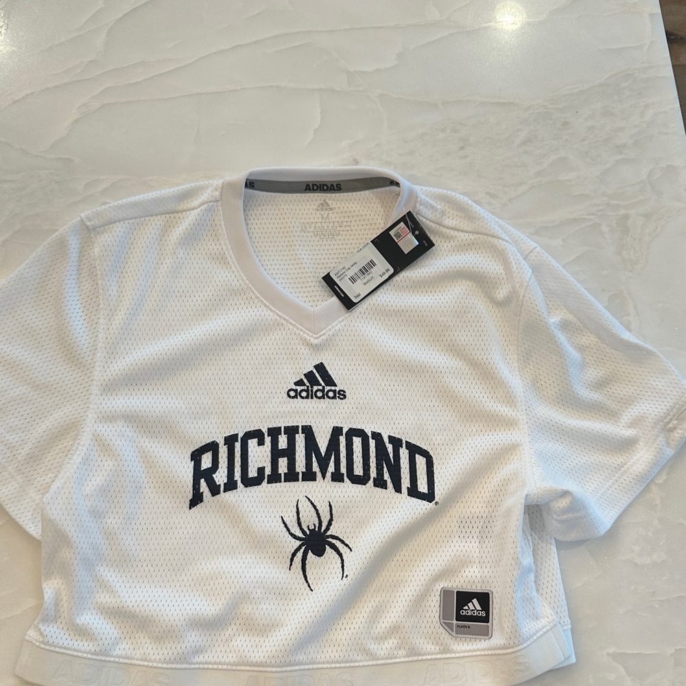Adidas White Crop Top with Richmond Design